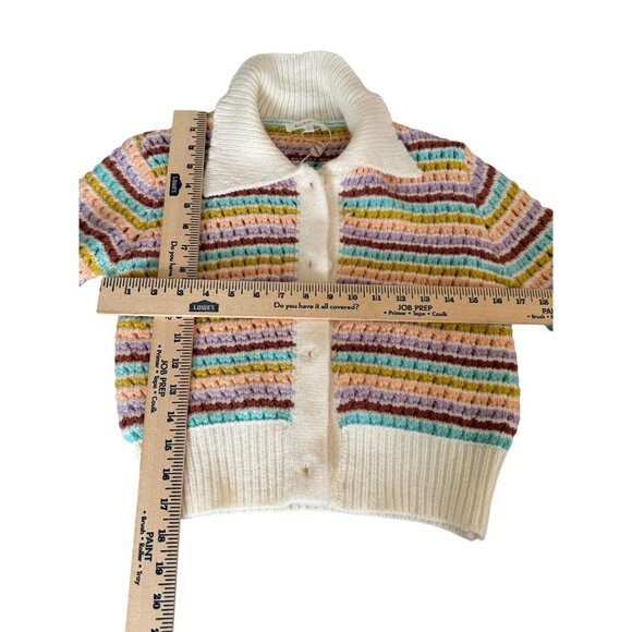 Böhme Womens Multicolor Striped Button-Up Cardigan Sweater Size S - Picture 7 of 10